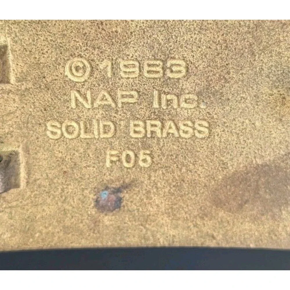 Vintage HONDA Cycles Solid Brass NAP Inc. Belt Buckle 1983 - READ!